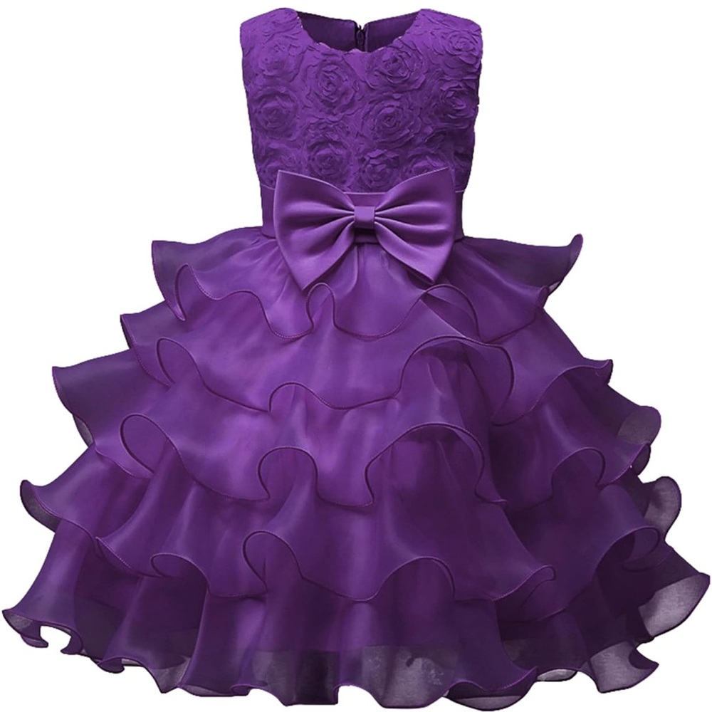 Purple Ruffled Dress ~ Flower Girl